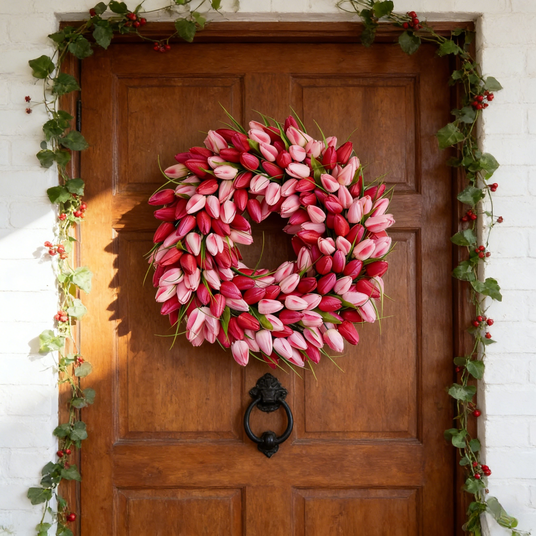 Vibrant Tulip Wreath