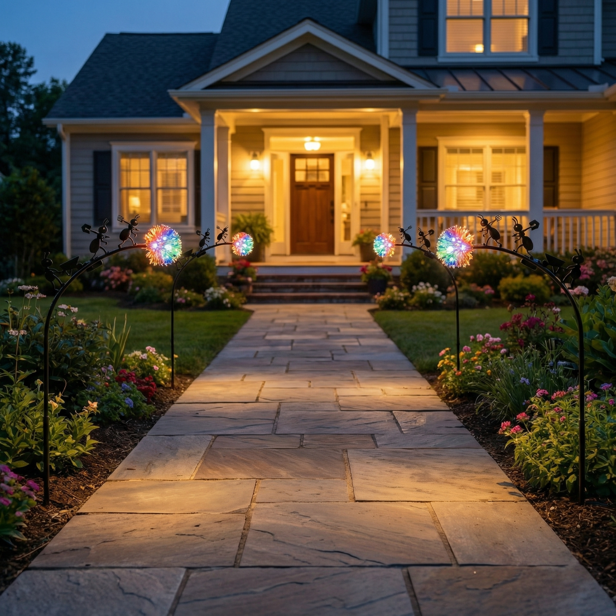 Cute Metal Ant Garden Decorative Lights