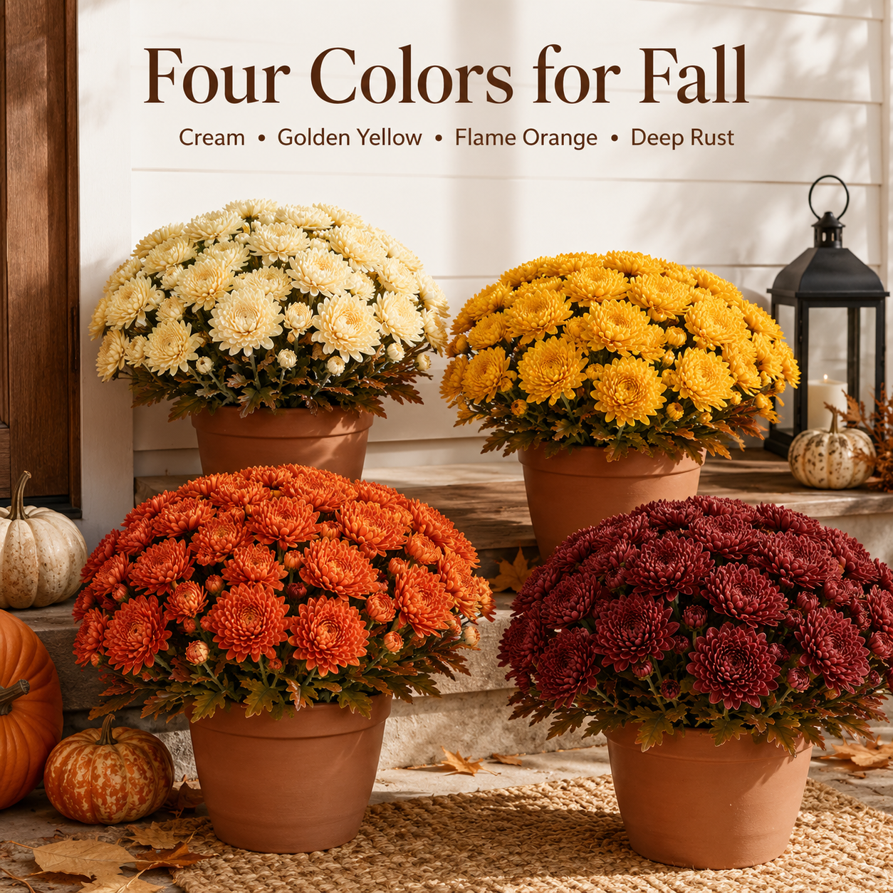 Autumn Bloom Faux Chrysanthemum Bush