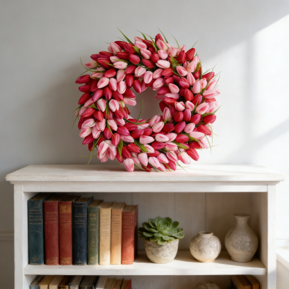 Vibrant Tulip Wreath