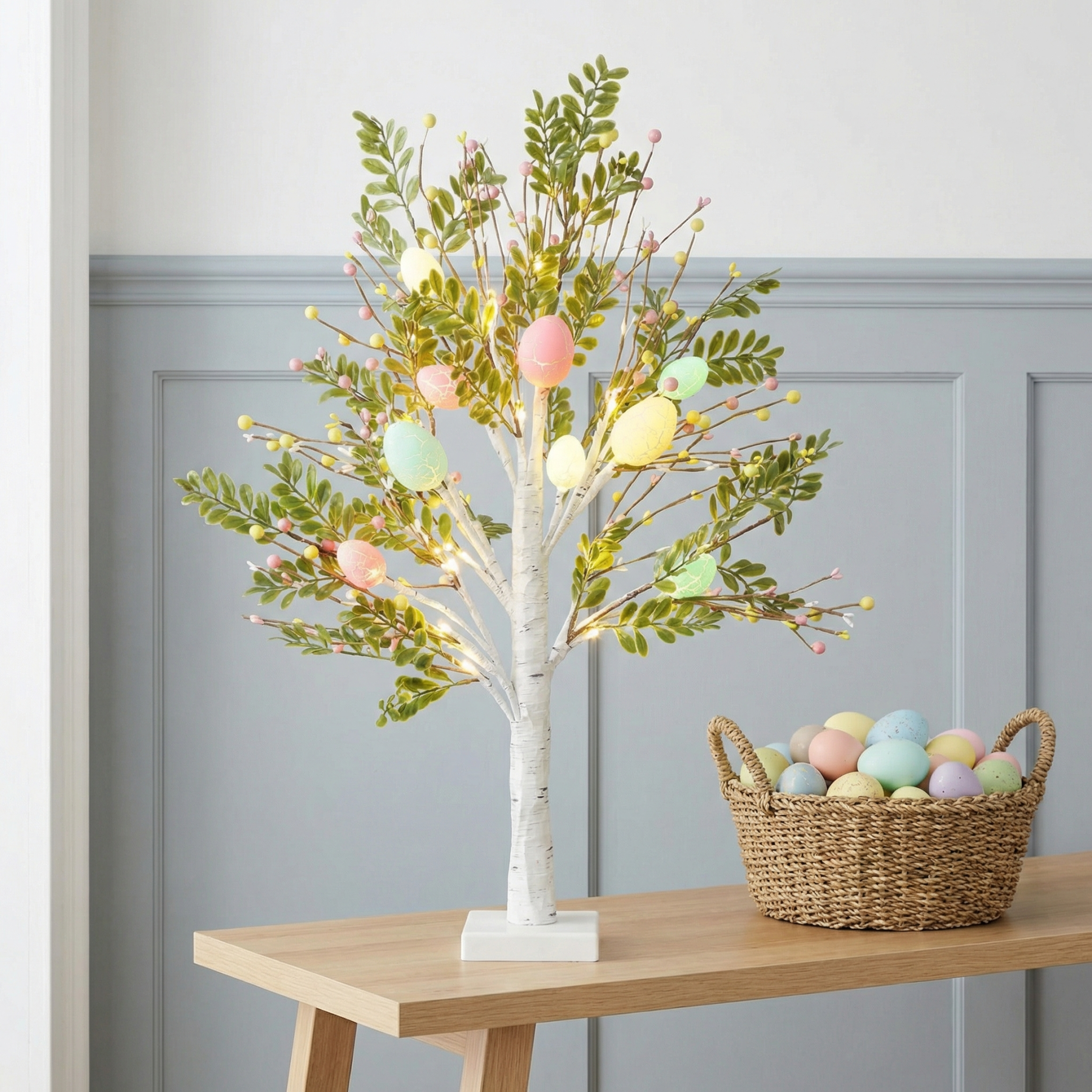 Easter Egg Light Tree with Timer