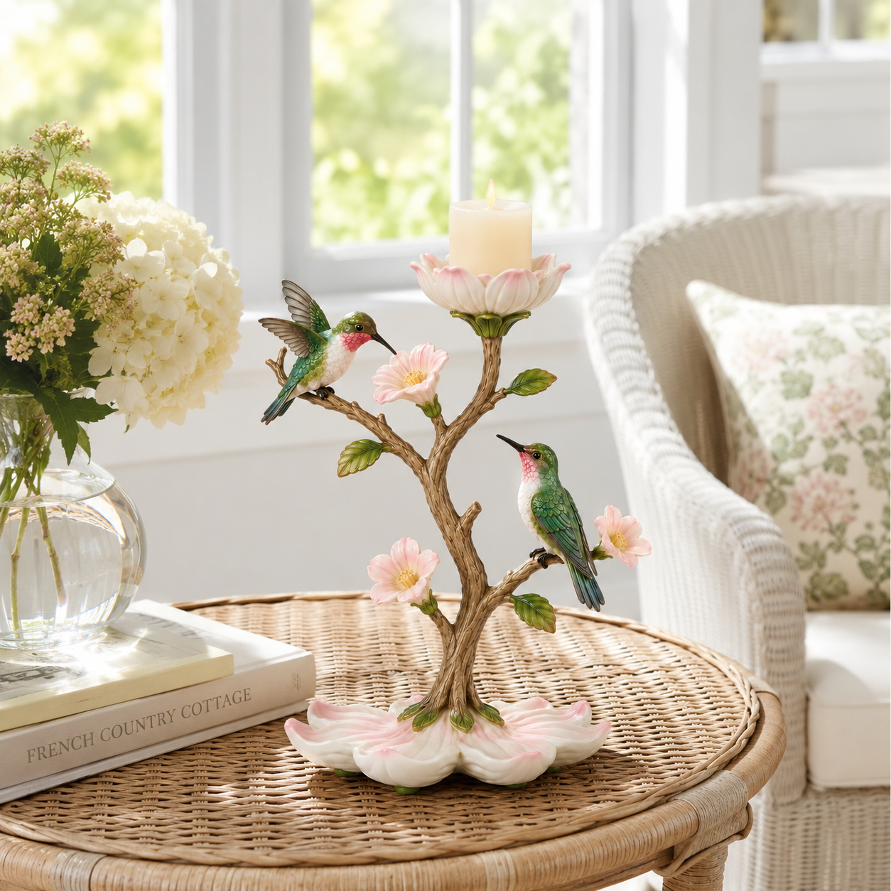 Hummingbird Garden LED Candle Decor
