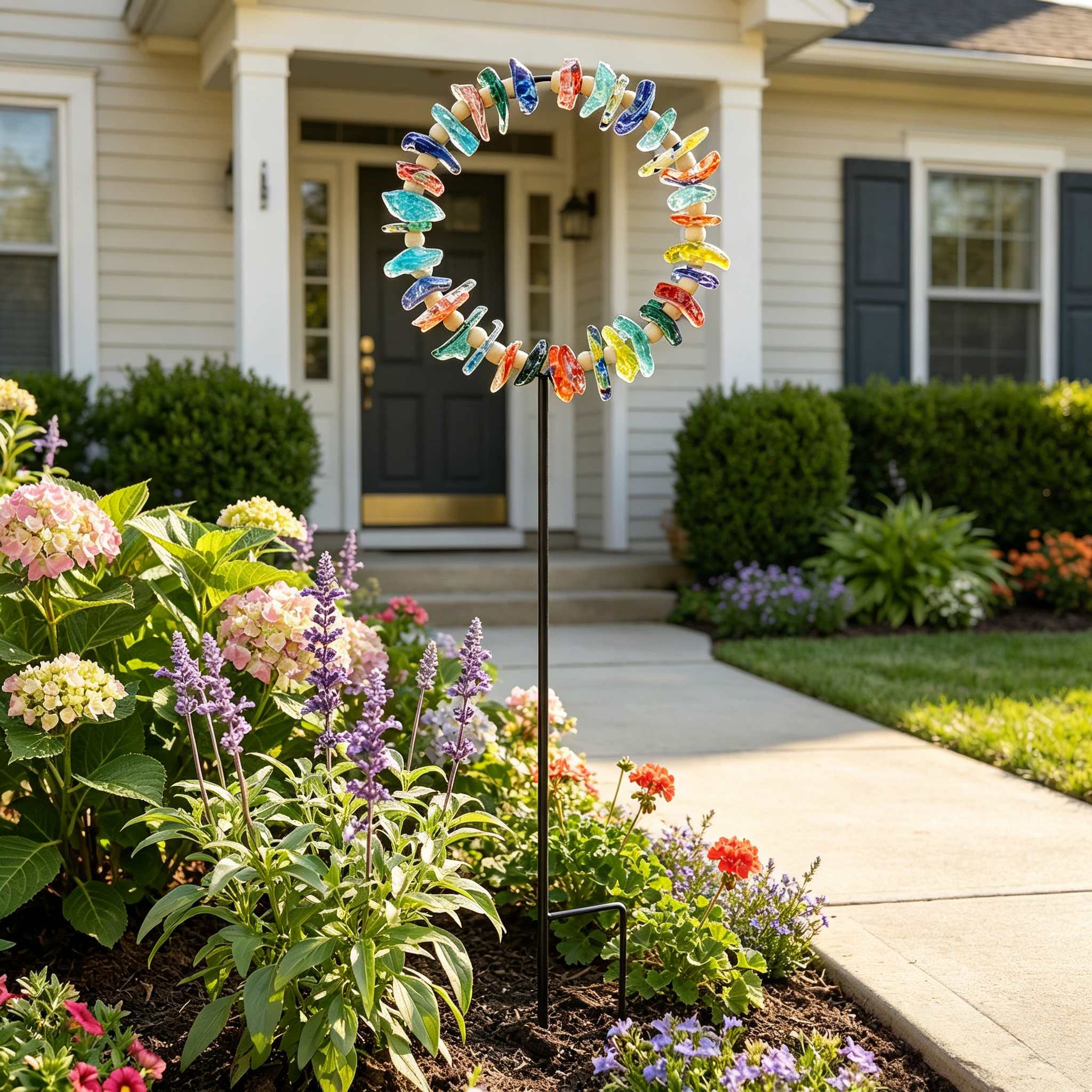 Sea Glass Sun Catcher Garden Stake