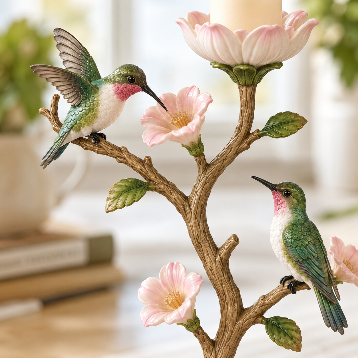 Hummingbird Garden LED Candle Decor