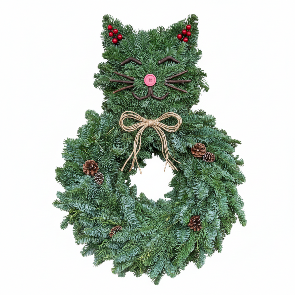 Purrfect Catmas Wreath