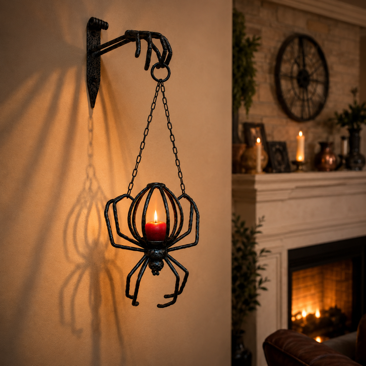 Gothic Spider Wall Sconce