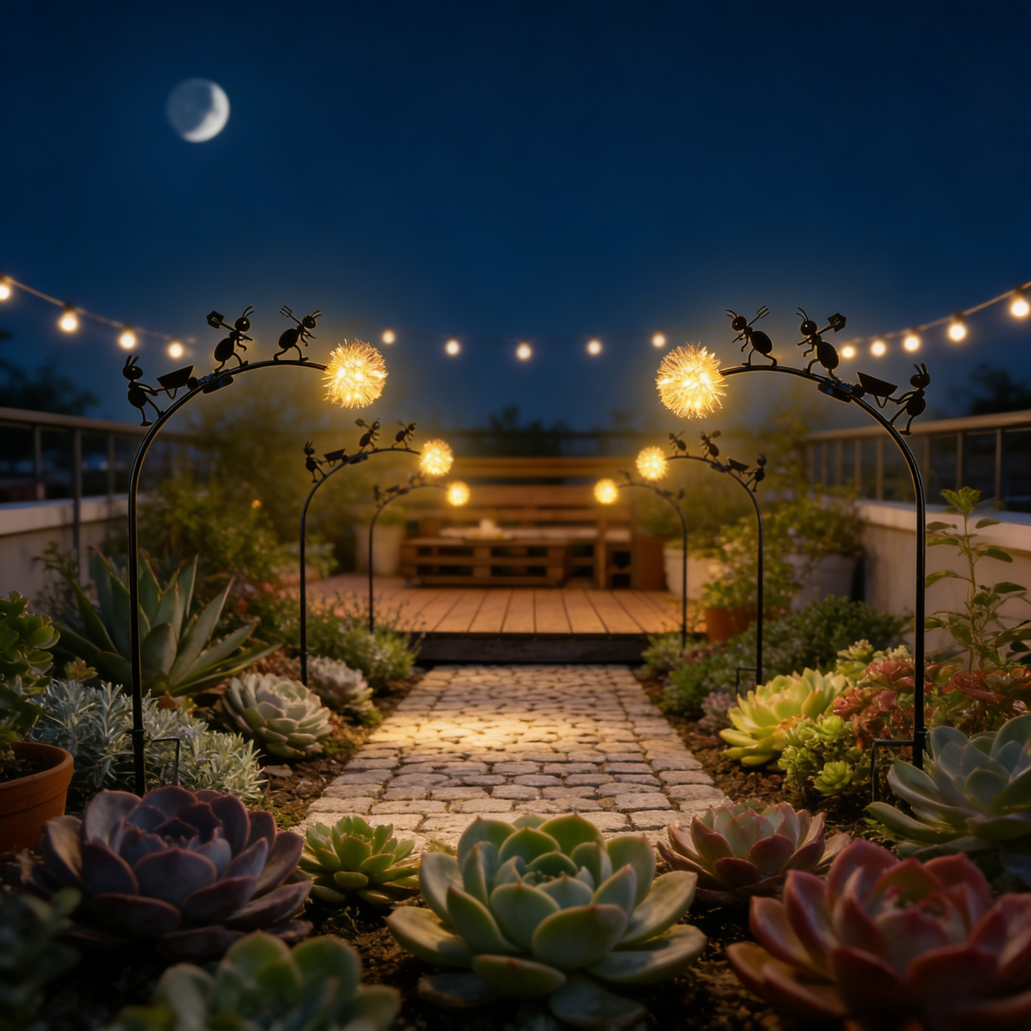 Cute Metal Ant Garden Decorative Lights