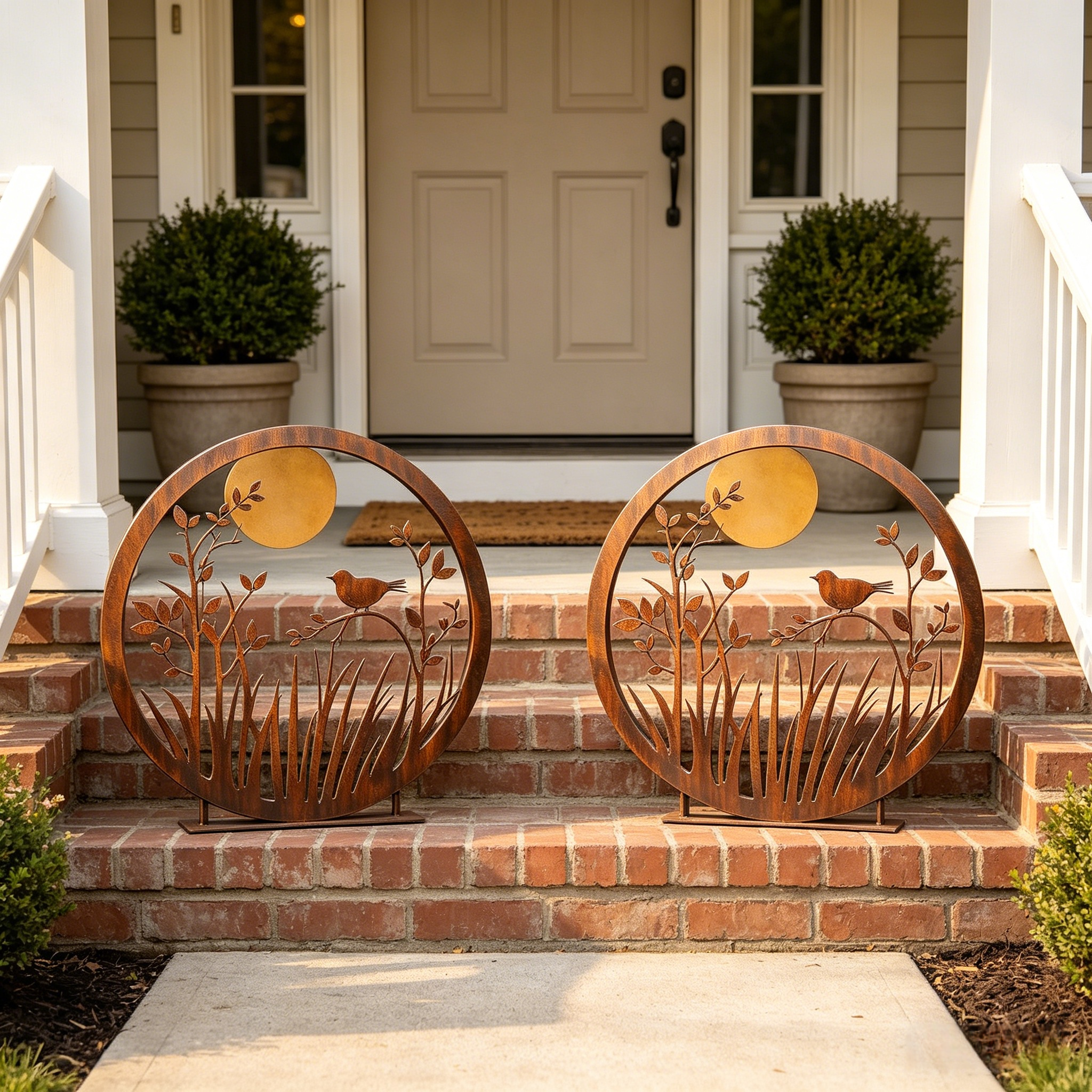 Moonlit Bird Metal Garden Sculpture