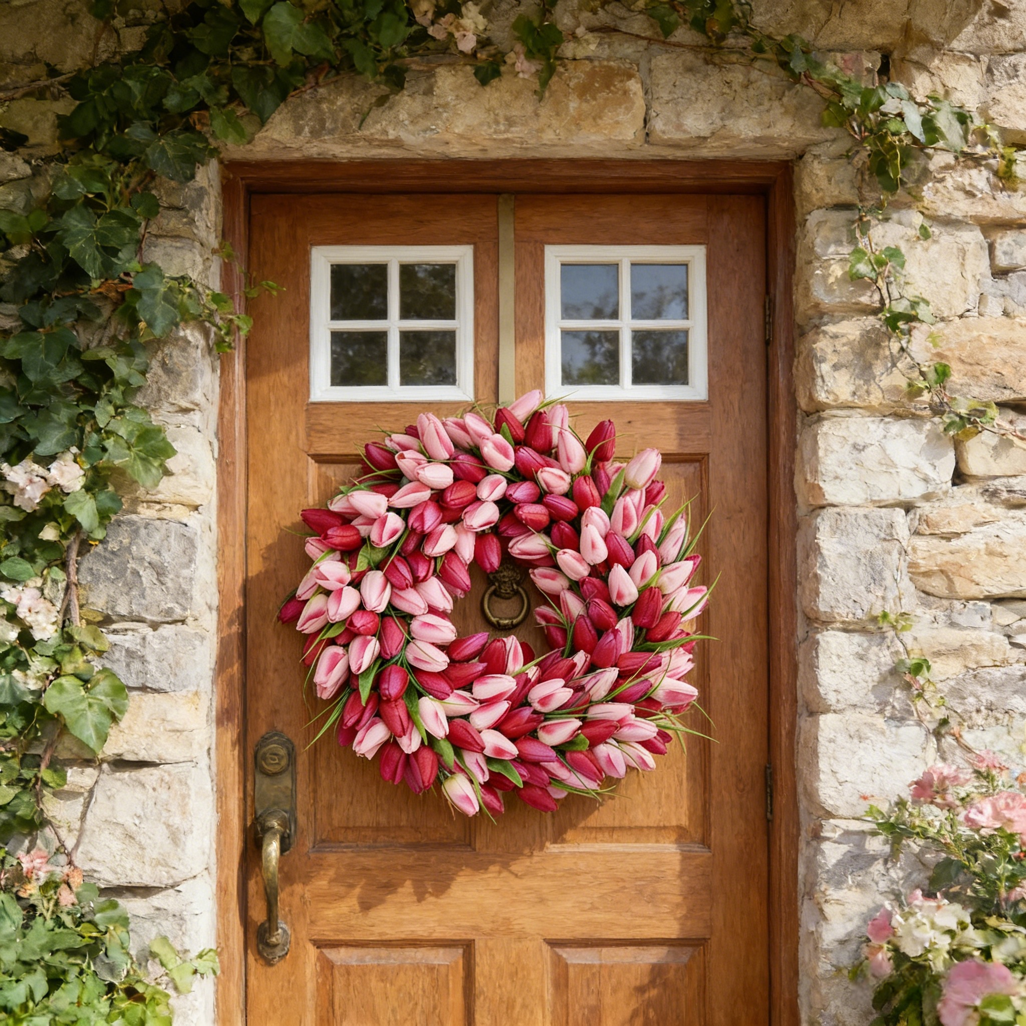 Vibrant Tulip Wreath