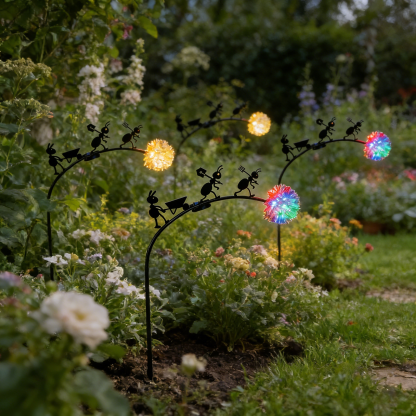 Cute Metal Ant Garden Decorative Lights