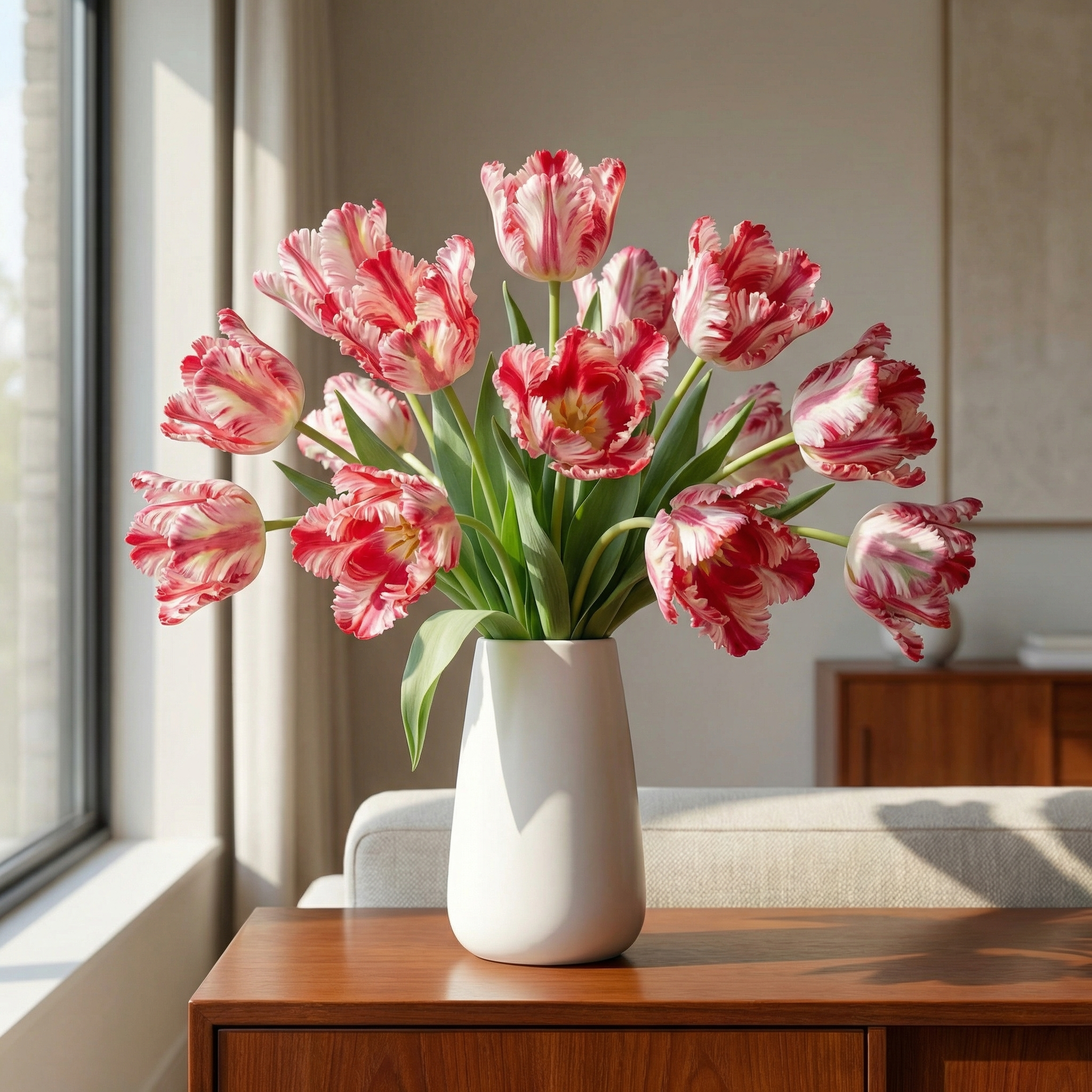 Dramatic Ruffled Tulips Stems