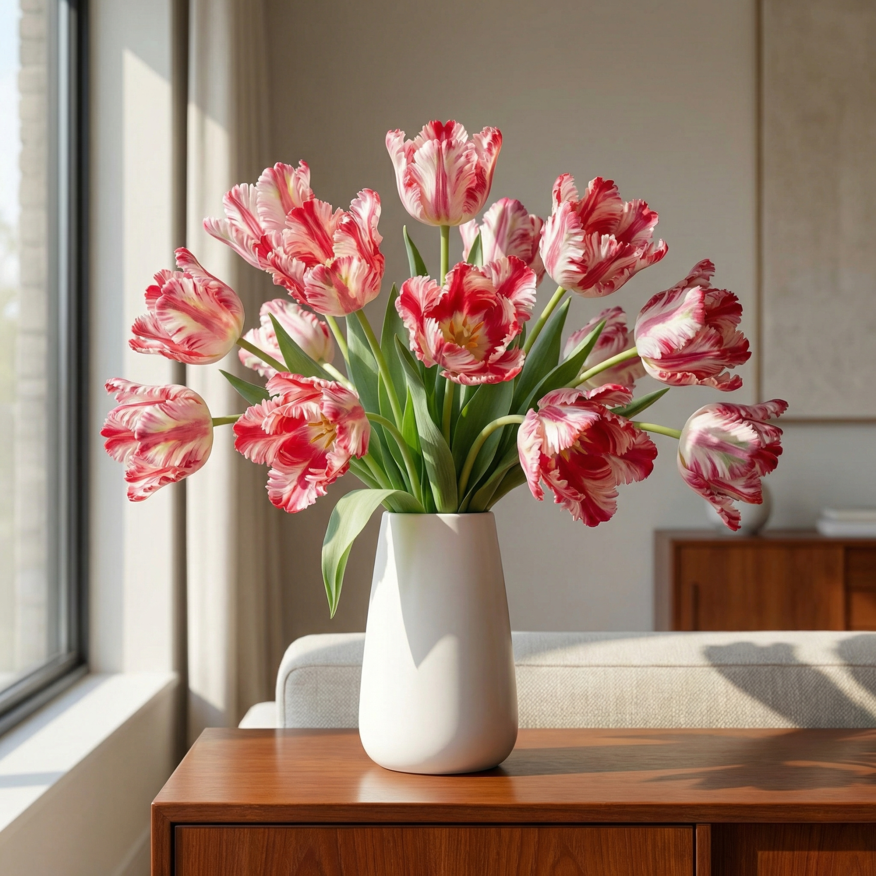 Dramatic Ruffled Tulips Stems