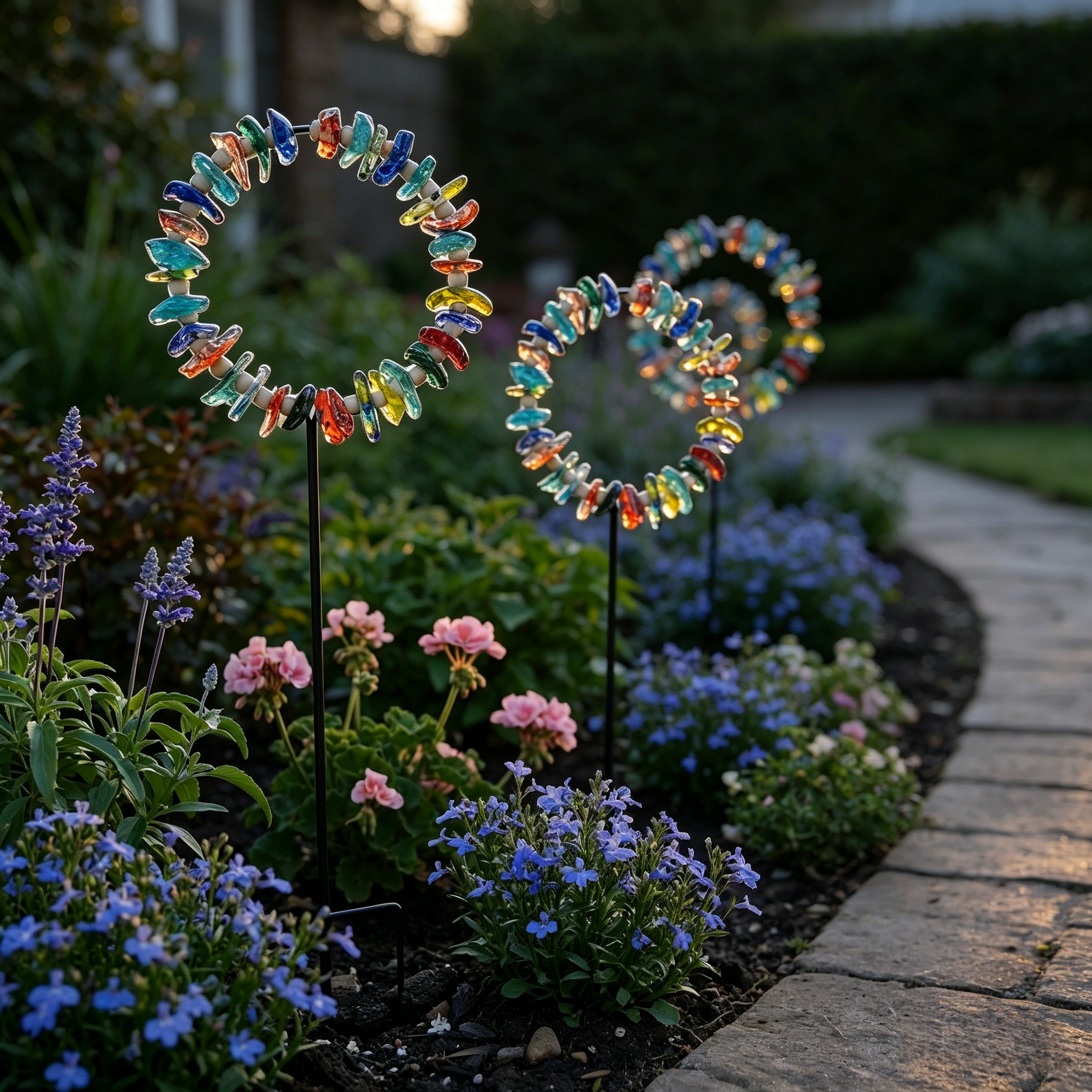 Sea Glass Sun Catcher Garden Stake