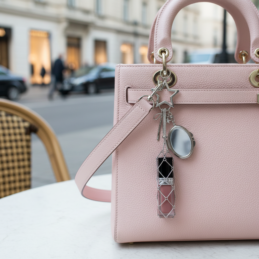 Chic Stainless / Alloy Lip Gloss Holder with Mirror