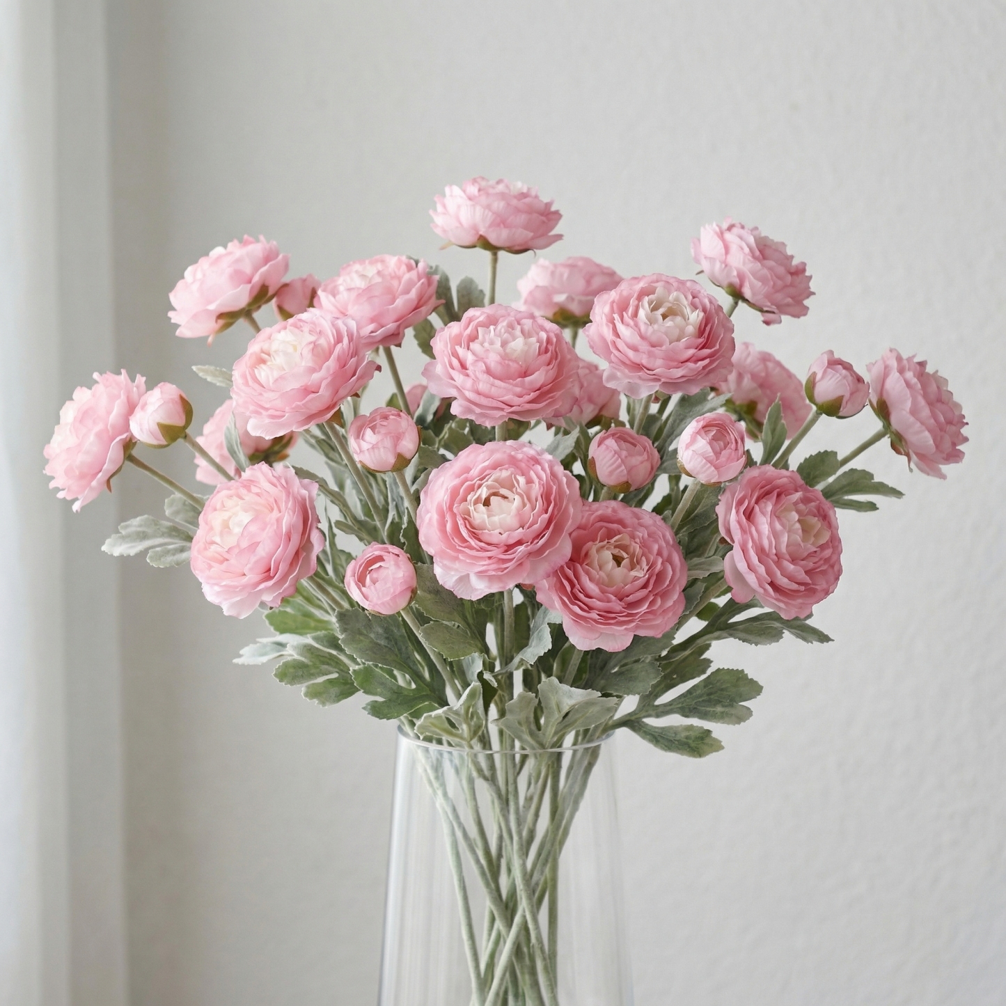 'Looks real' Silk Ranunculus Flocked Stem