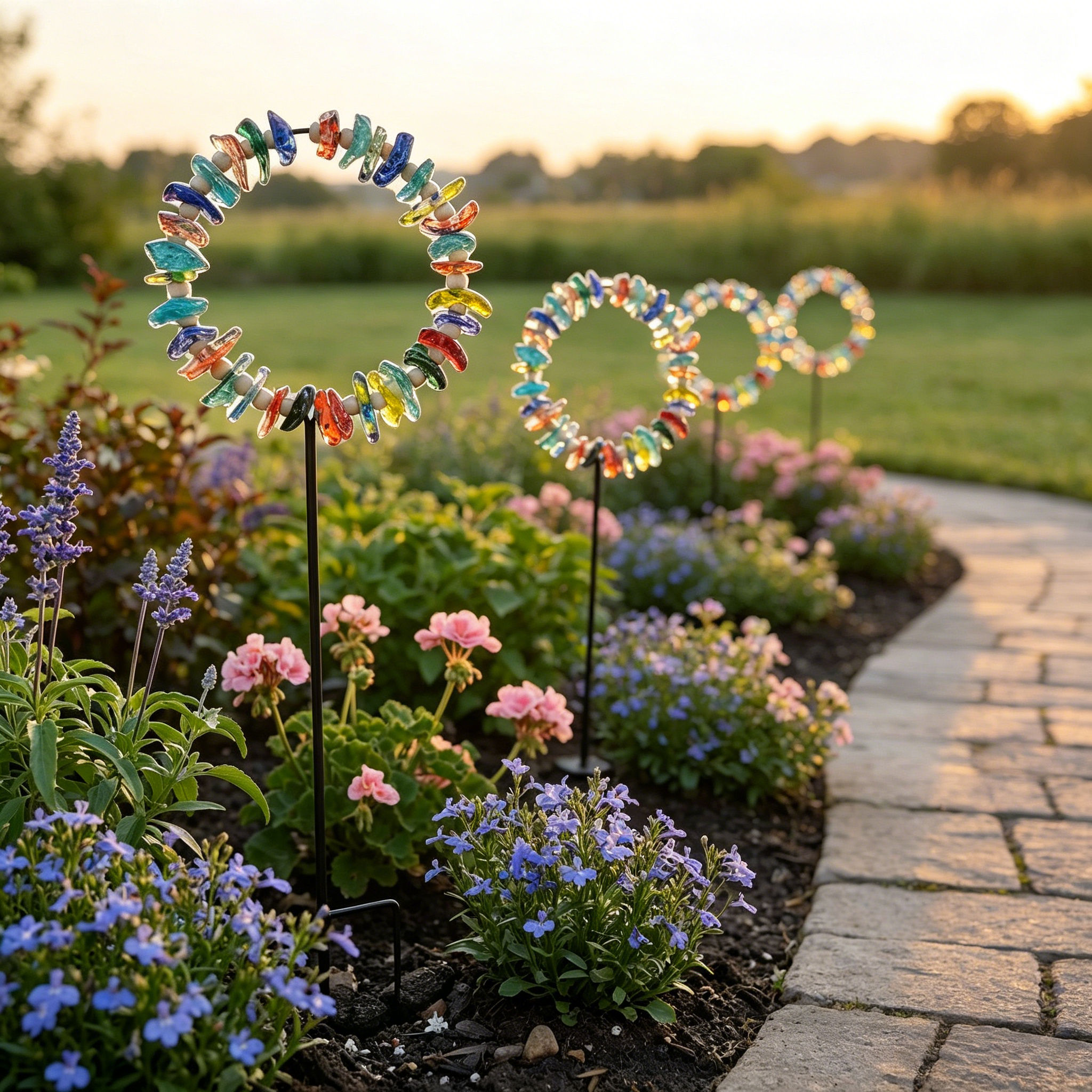 Sea Glass Sun Catcher Garden Stake