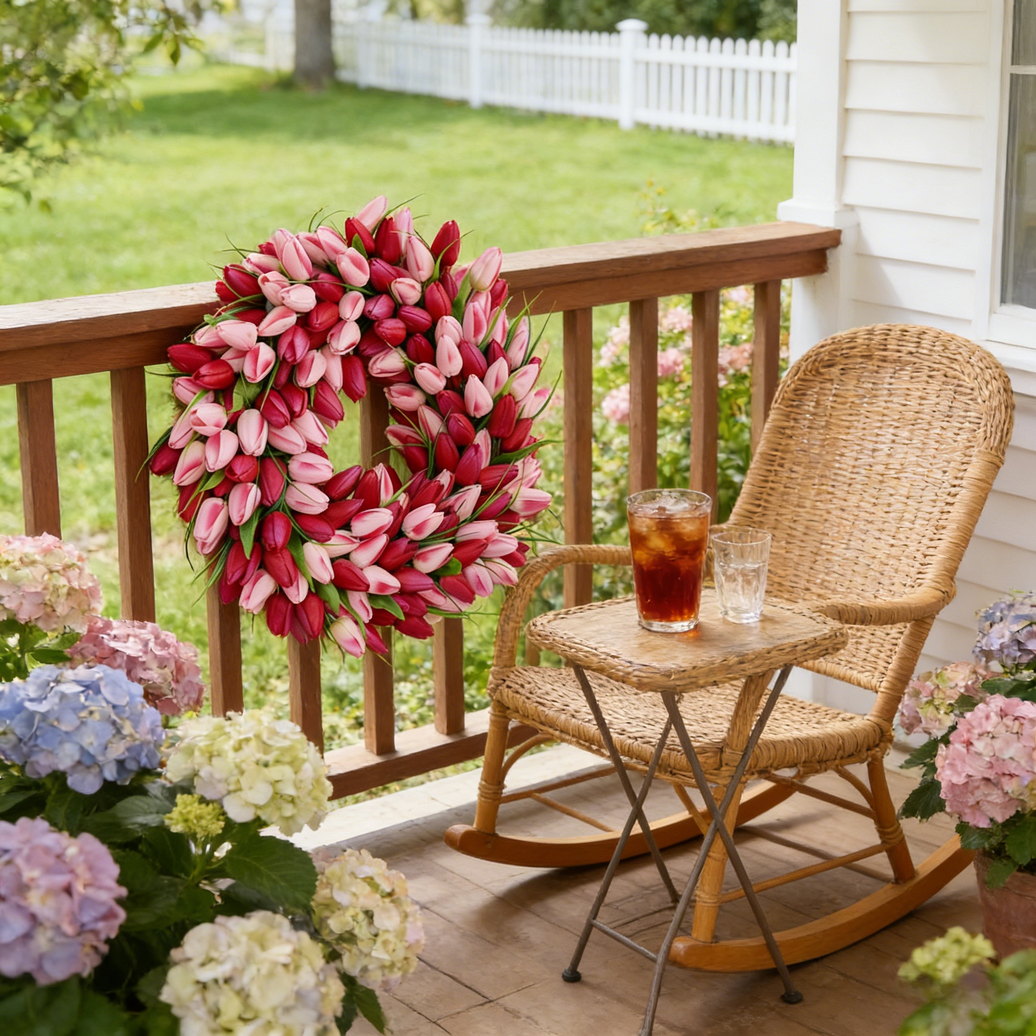 Vibrant Tulip Wreath