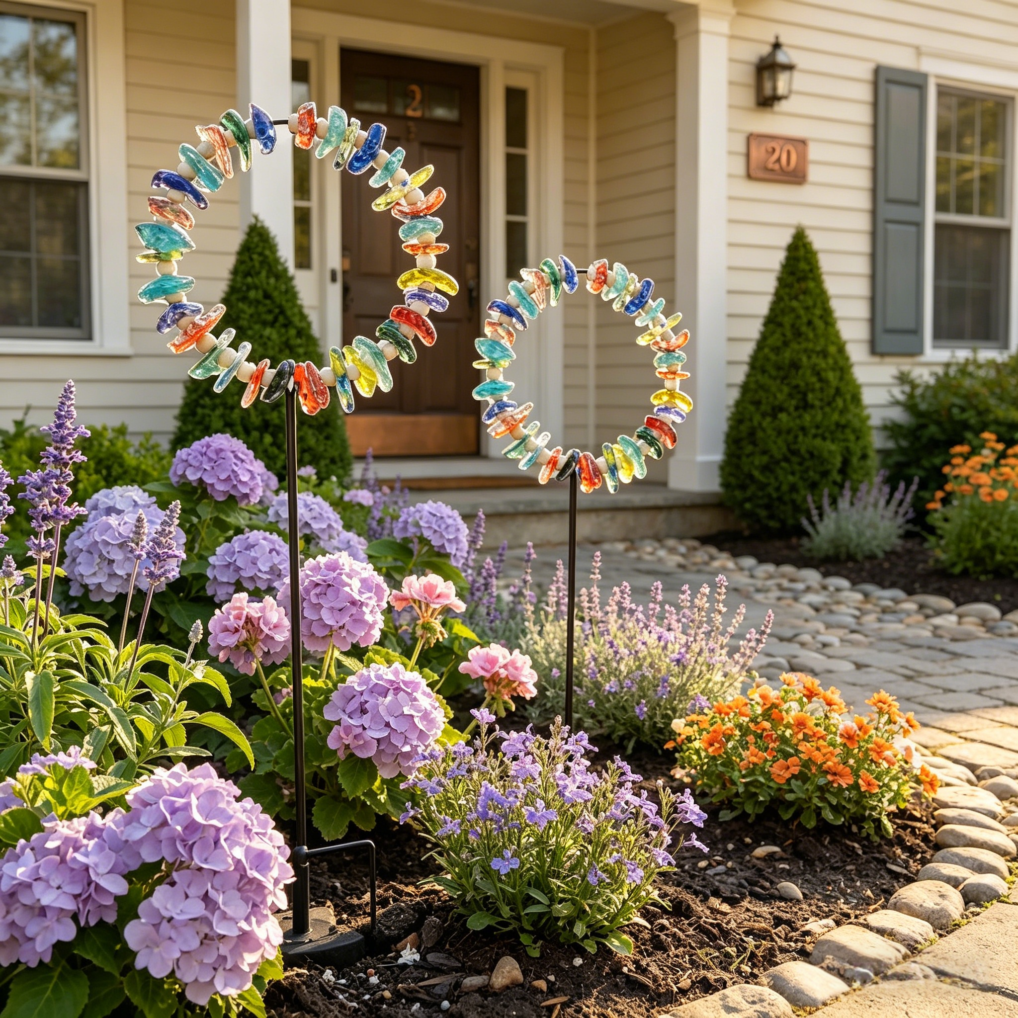 Sea Glass Sun Catcher Garden Stake
