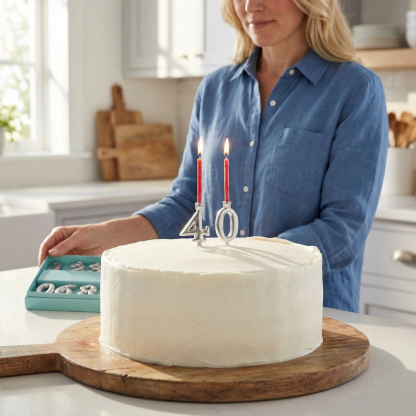 Reusable 0–9 Number Candle Holder Set