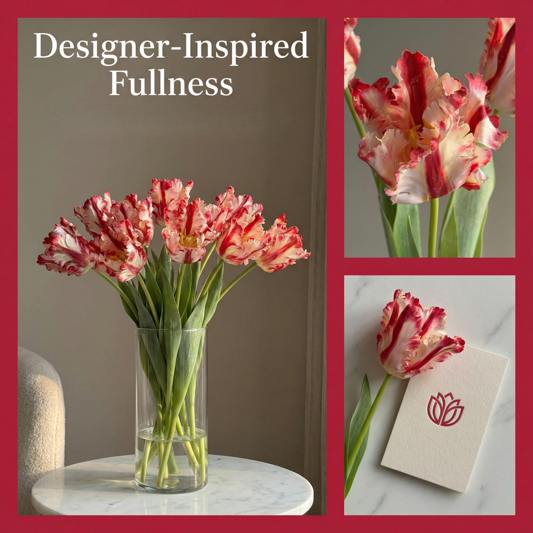 Dramatic Ruffled Tulips Stems