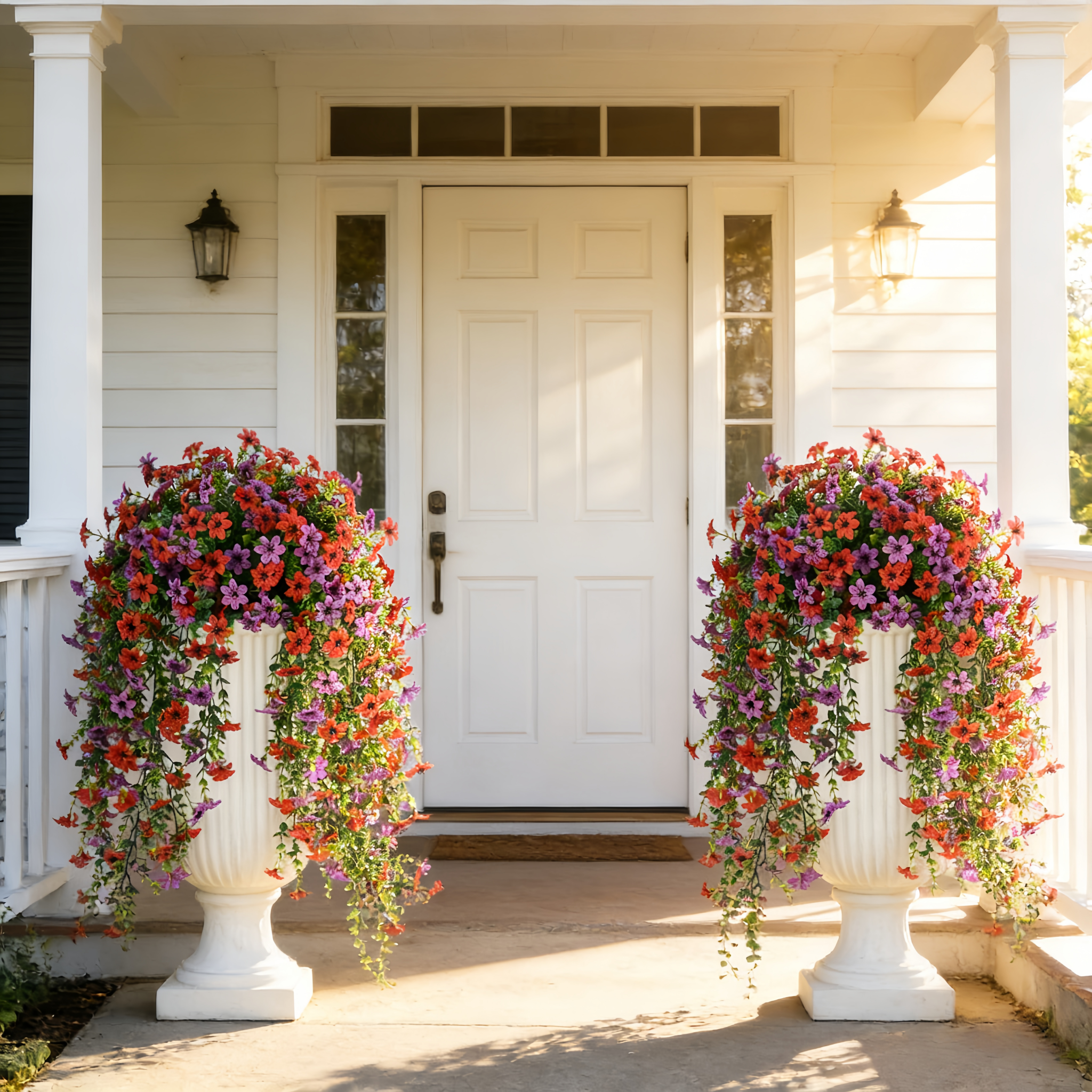 Silk Daisy with Eucalyptus Leaves Hanging Flowers Plants