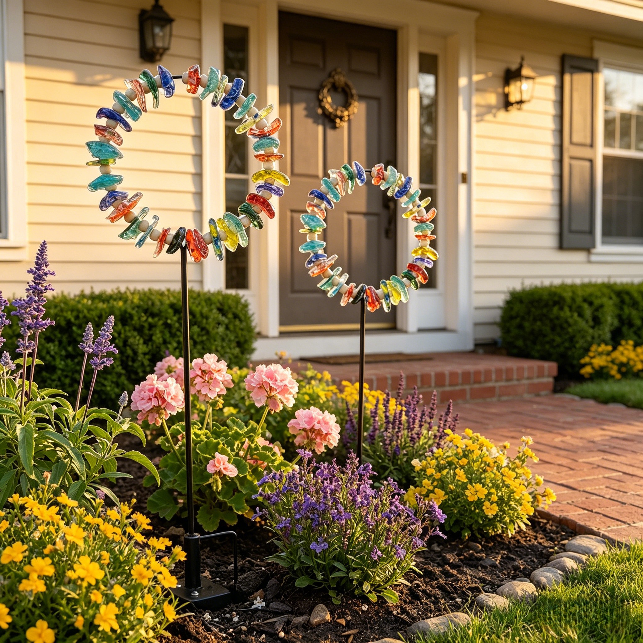 Sea Glass Sun Catcher Garden Stake
