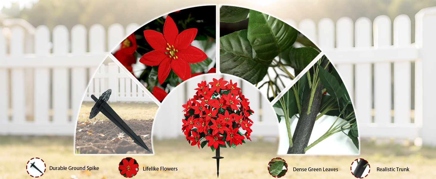 Artificial Poinsettias tree