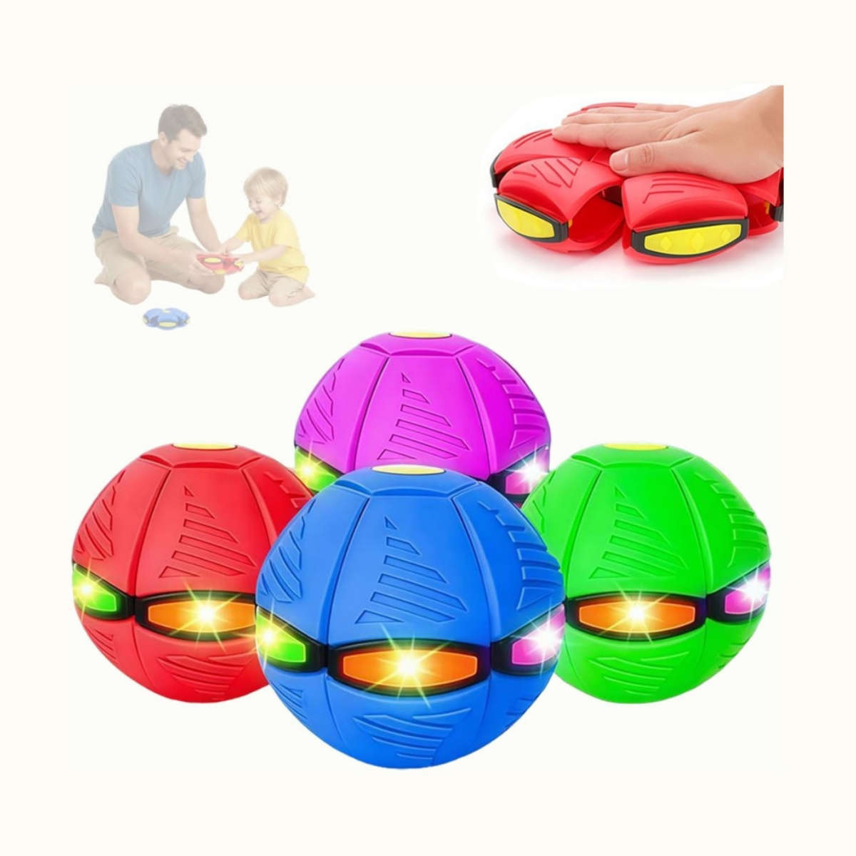 Childrens Bouncing Metaball Toy with LED Lights