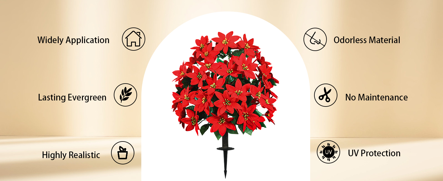 Artificial Poinsettias tree