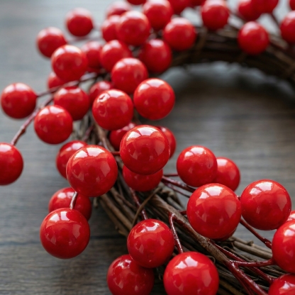 Red Berries Heart-Shaped Wreath