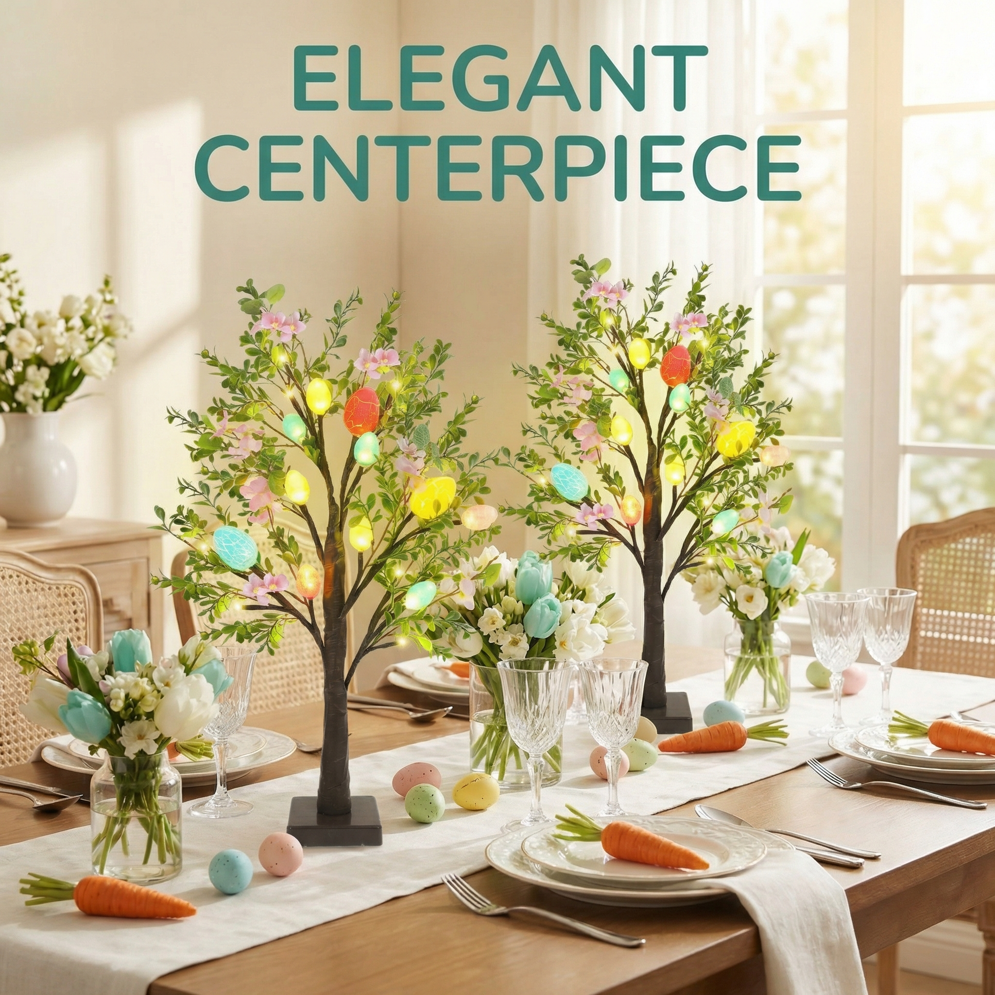 Easter Egg Light Tree with Timer