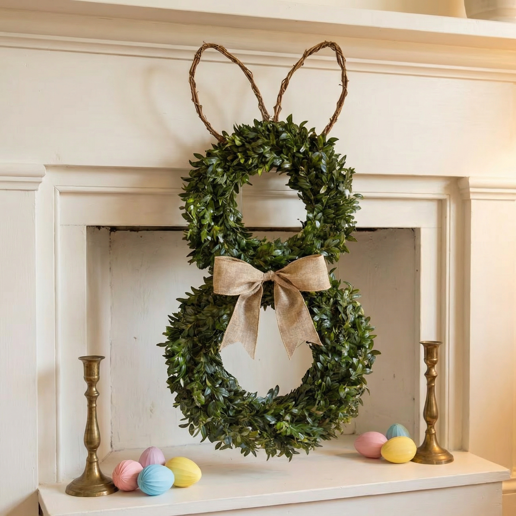 Perfect Rabbit-Shaped Spring Wreath