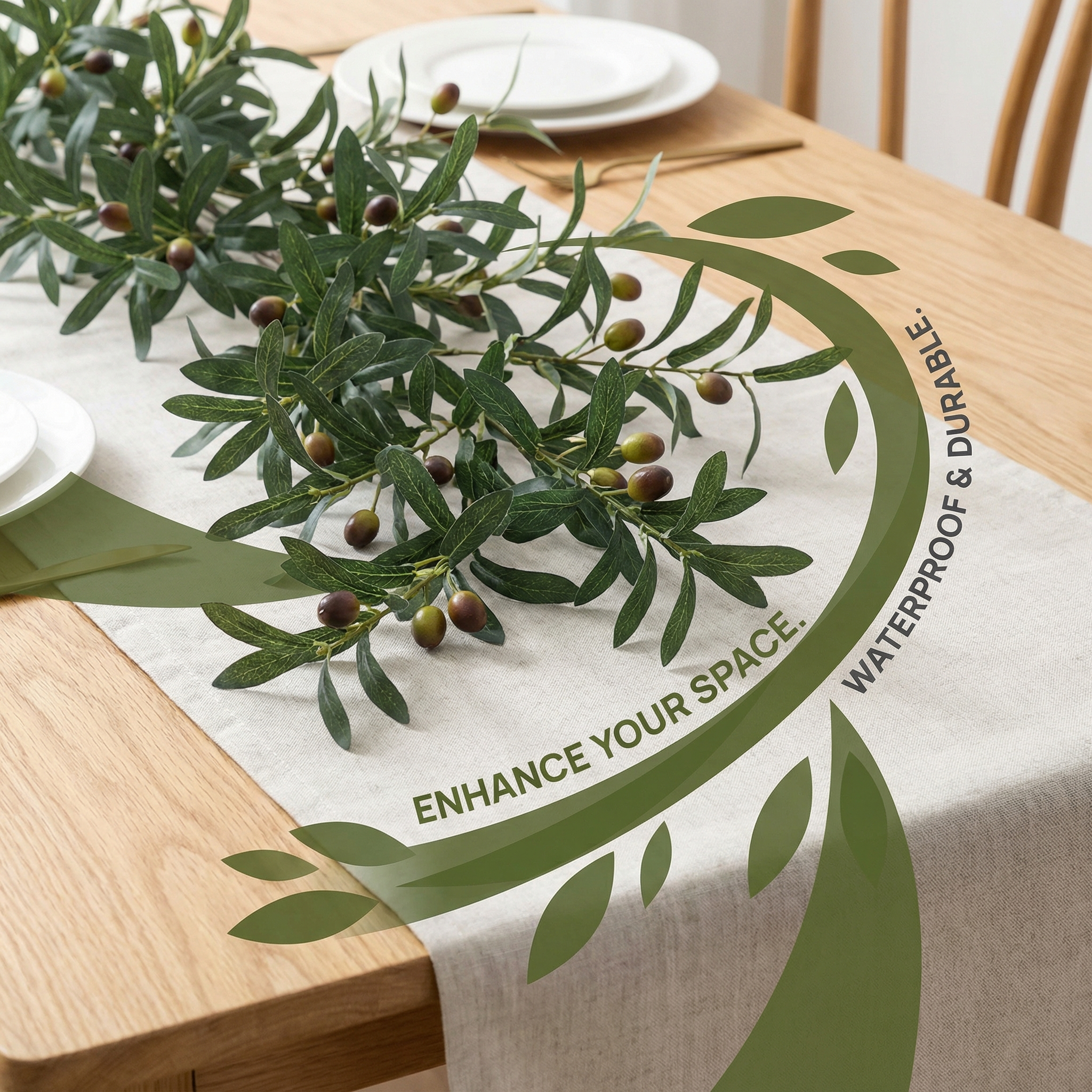 Large Tall Fake Olive Tree Branches