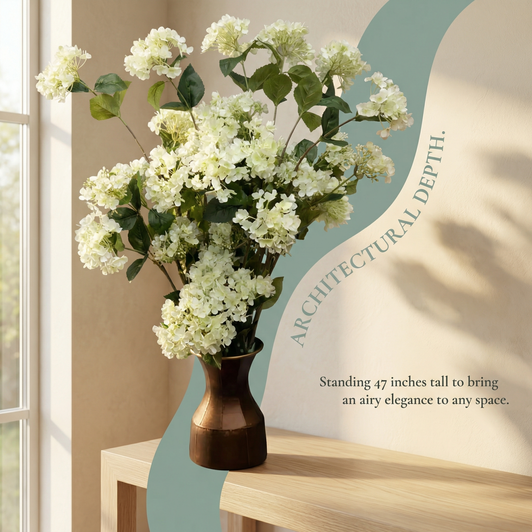 White Hydrangea Stem