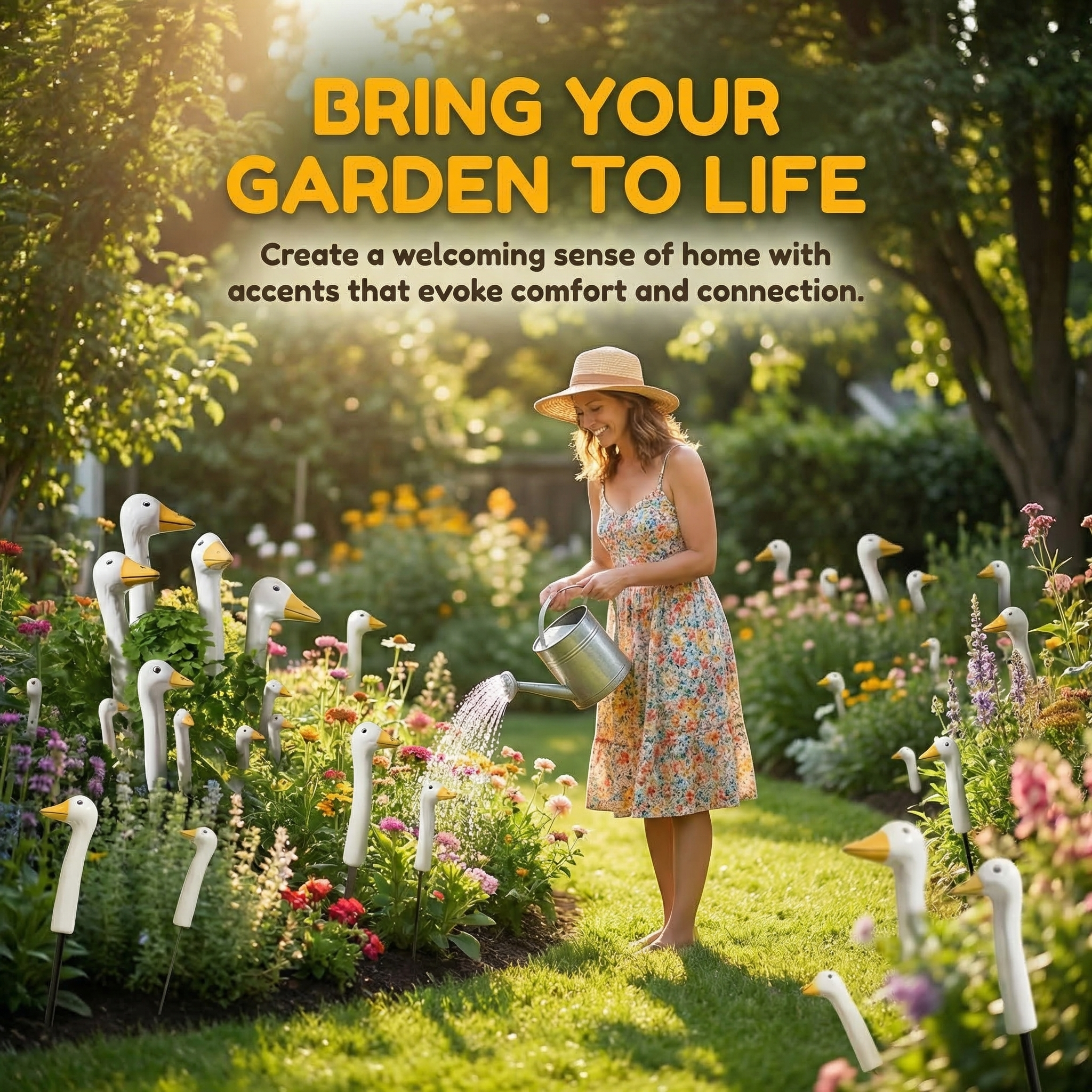 Garden Goose Plant Stakes