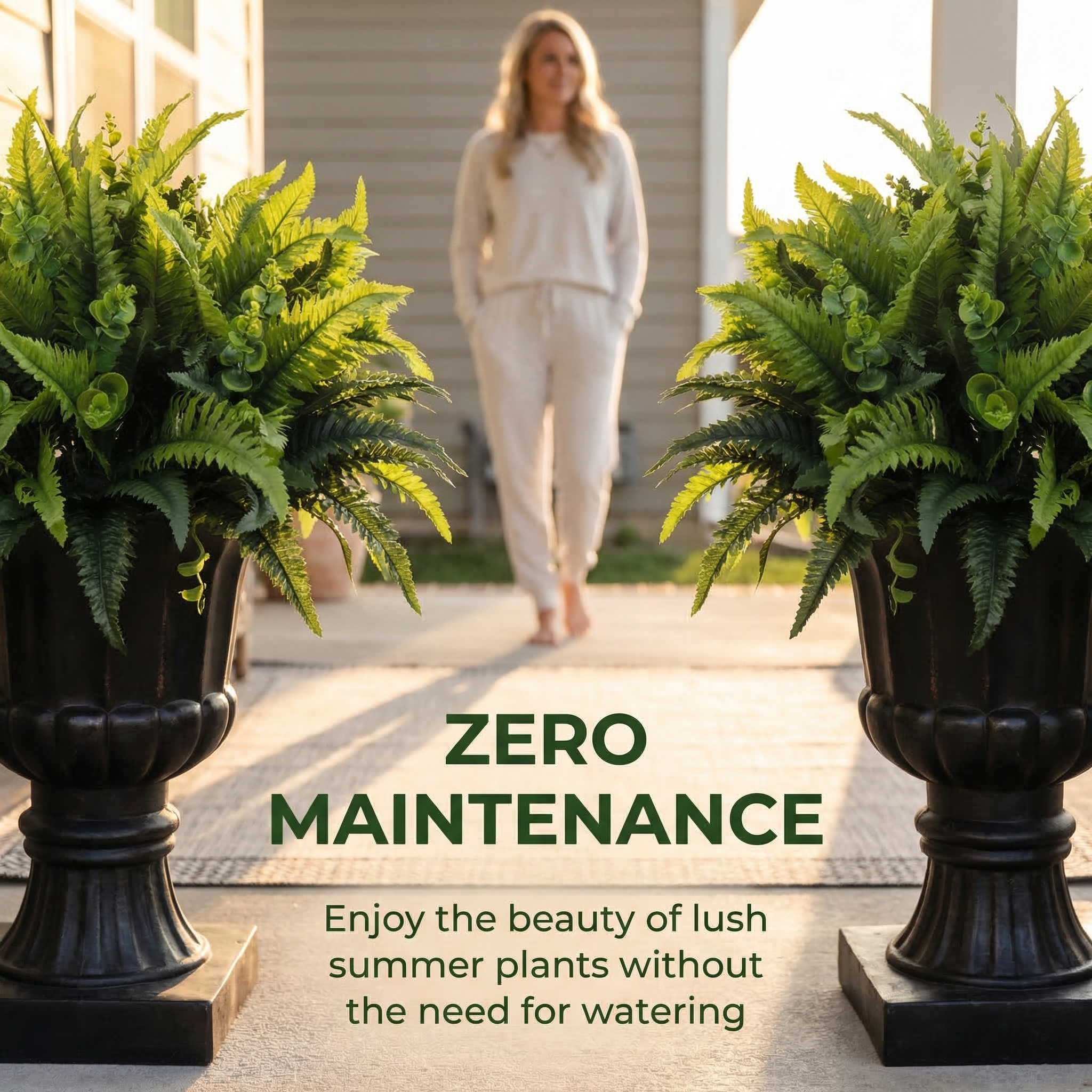 Fern and Eucalyptus Urn Planter Filler