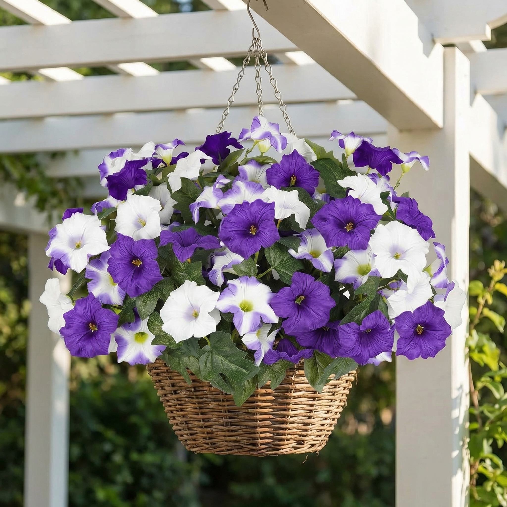 Faux Petunias UV Resistant Look Real Silk Flowers