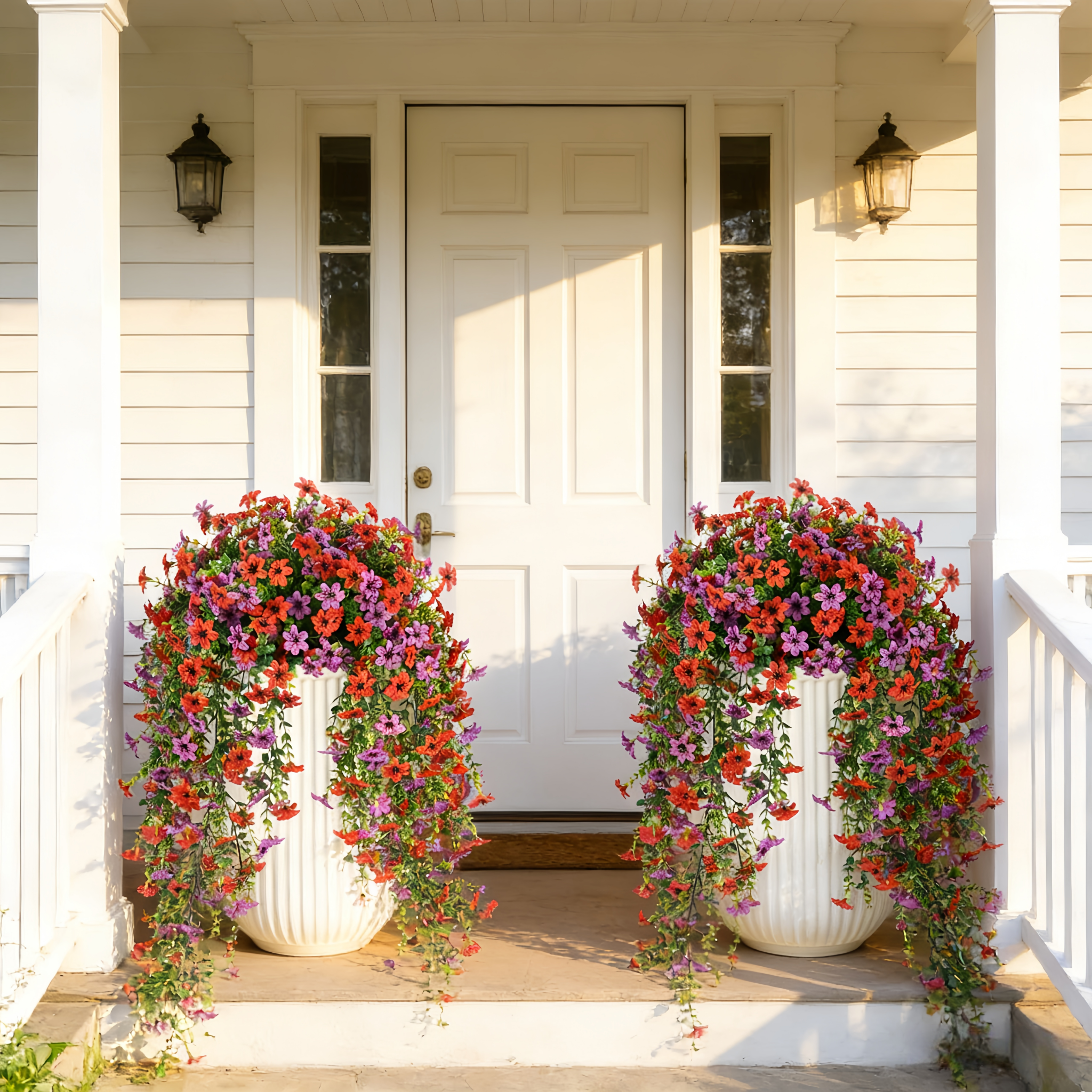 Silk Daisy with Eucalyptus Leaves Hanging Flowers Plants