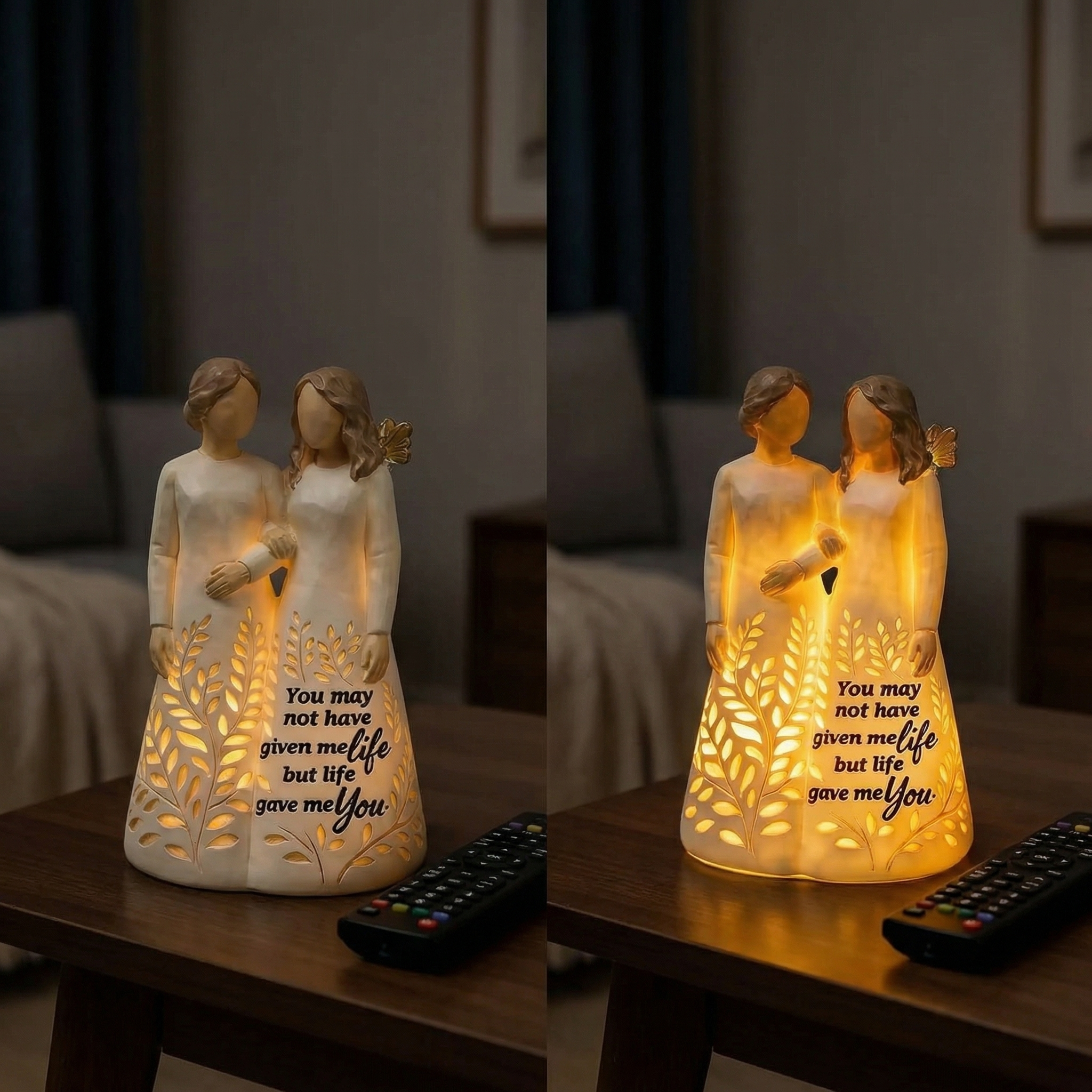"Life Gave Me You" Mother-in-Law Figurine Night Light