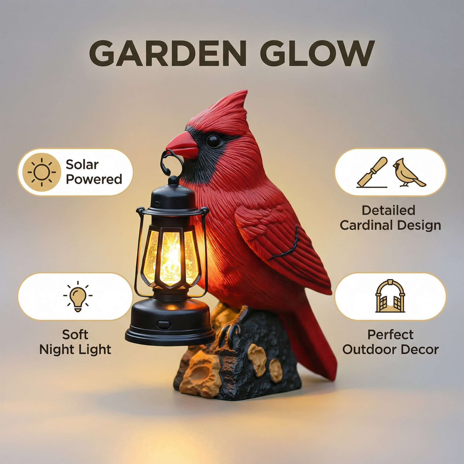 Solar Cardinal Lanterns Ground-Mounted Lights