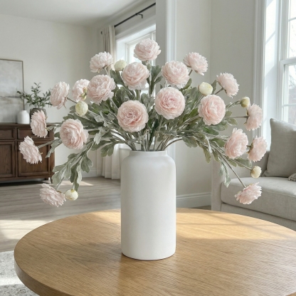 'Looks real' Silk Ranunculus Flocked Stem