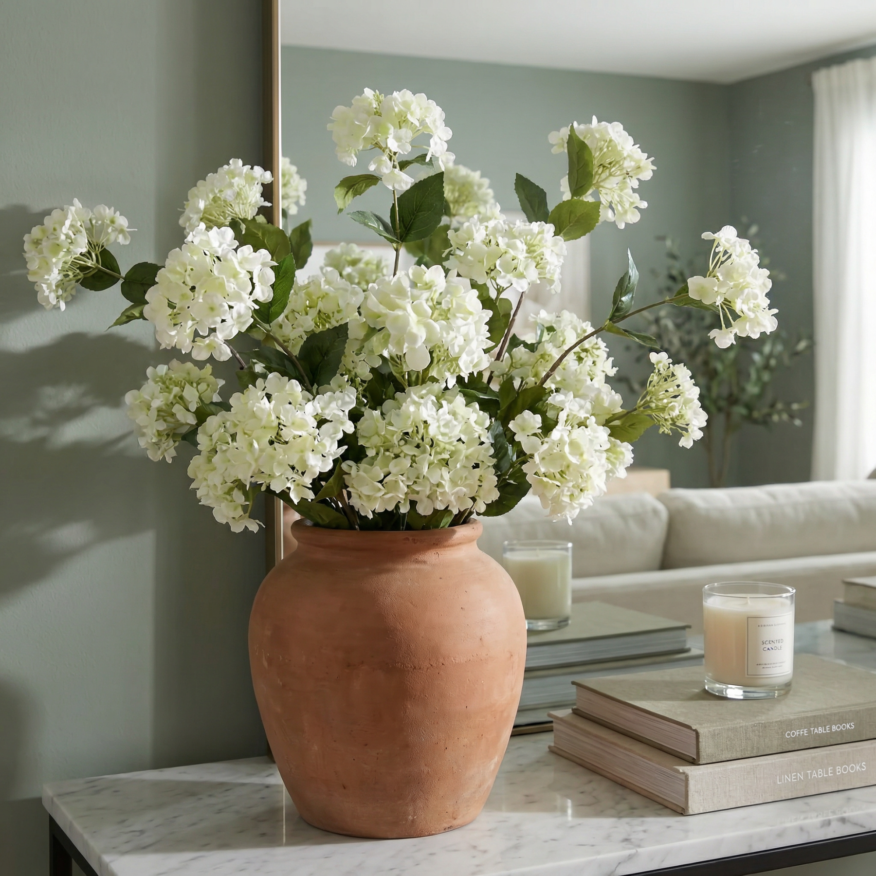 White Hydrangea Stem