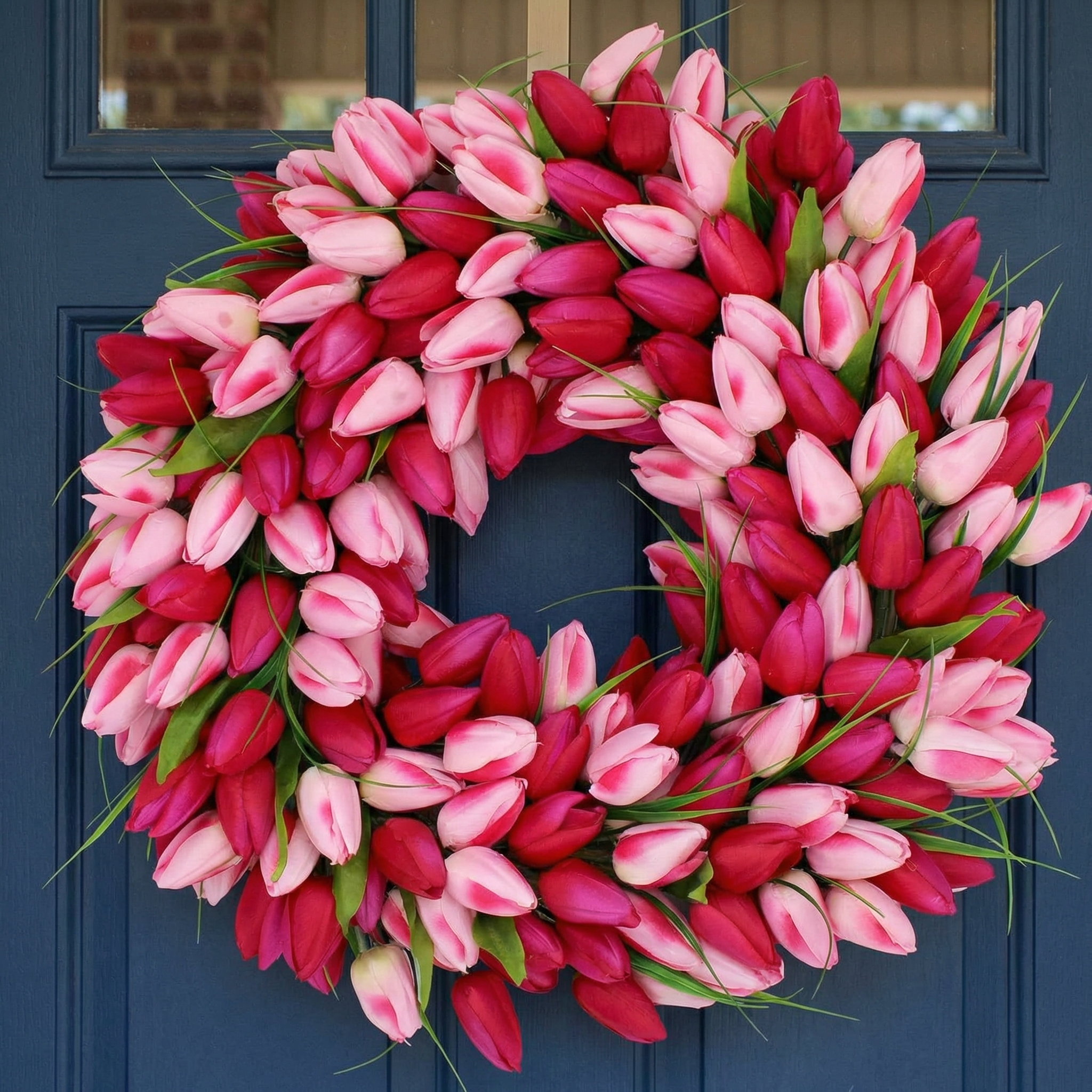 Vibrant Tulip Wreath