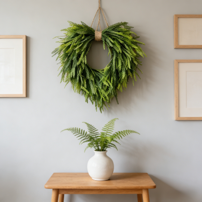 UV-Proof & Waterproof Fern Green Wreath