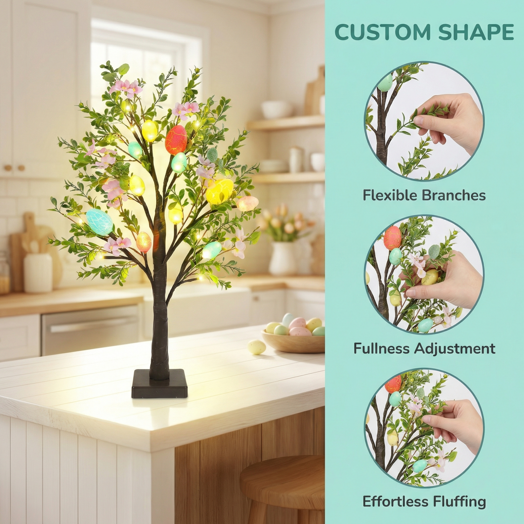 Easter Egg Light Tree with Timer