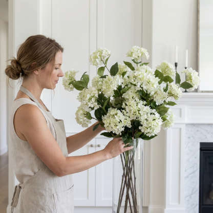 White Hydrangea Stem