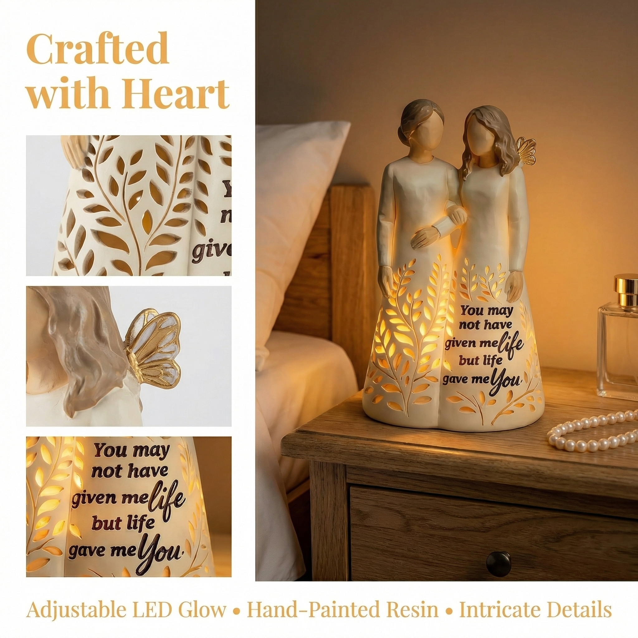 "Life Gave Me You" Mother-in-Law Figurine Night Light