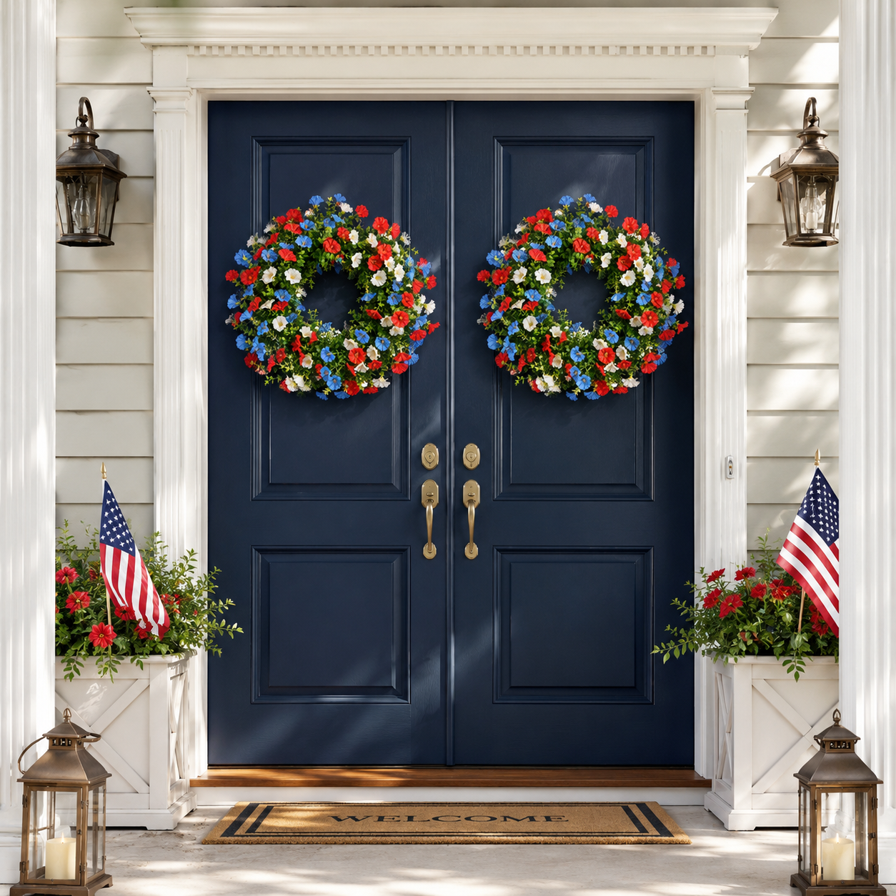 Patriotic Floral Wreath