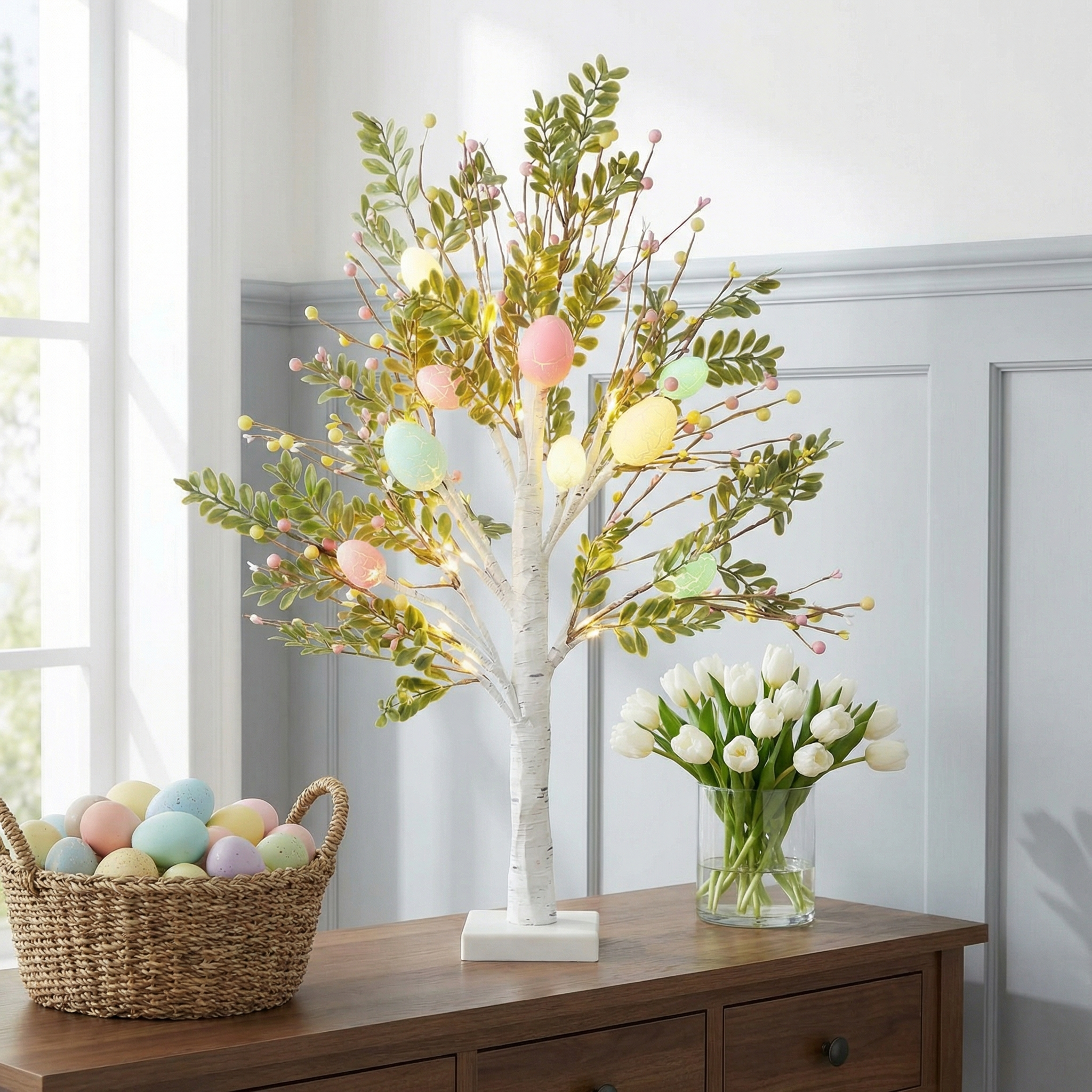 Easter Egg Light Tree with Timer