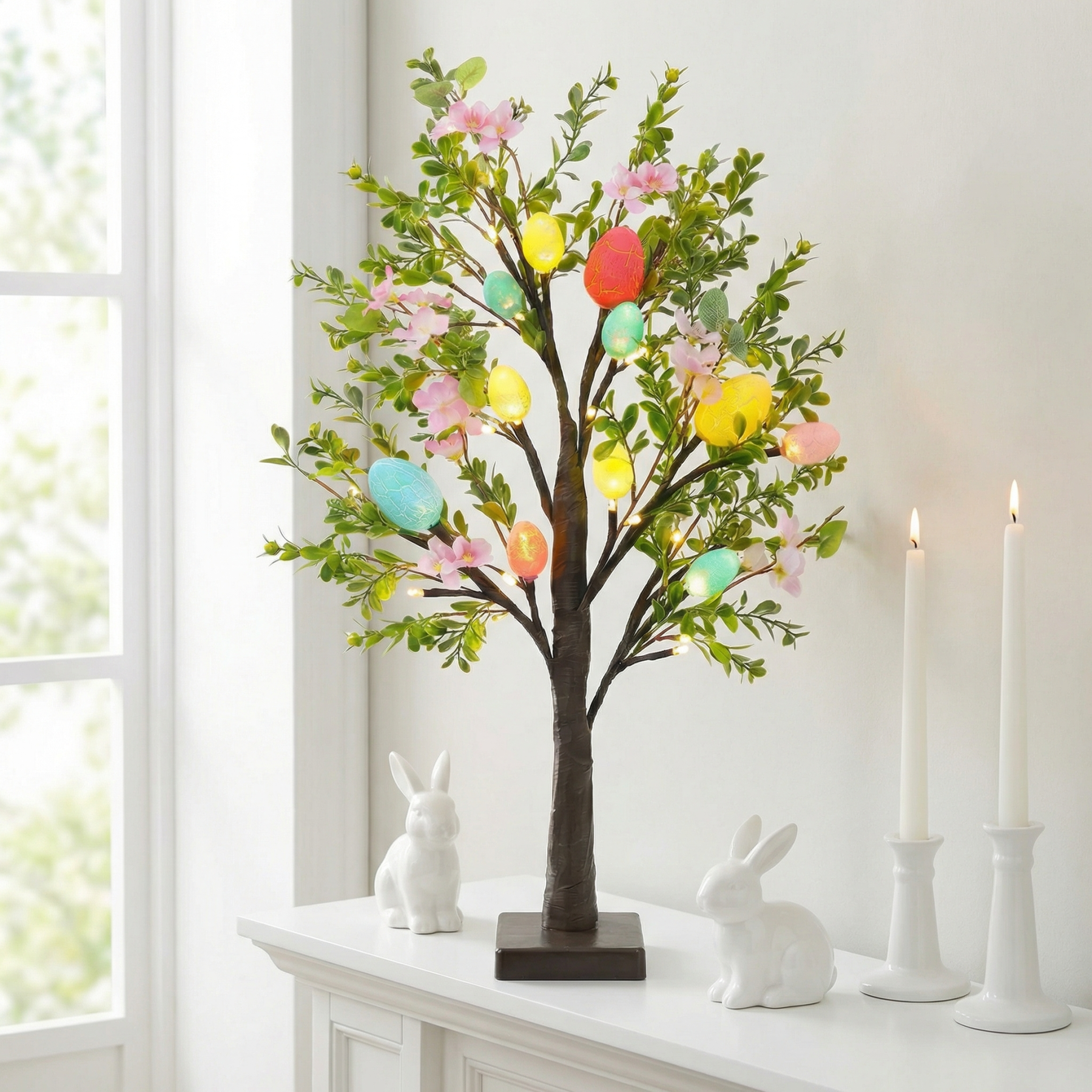 Easter Egg Light Tree with Timer